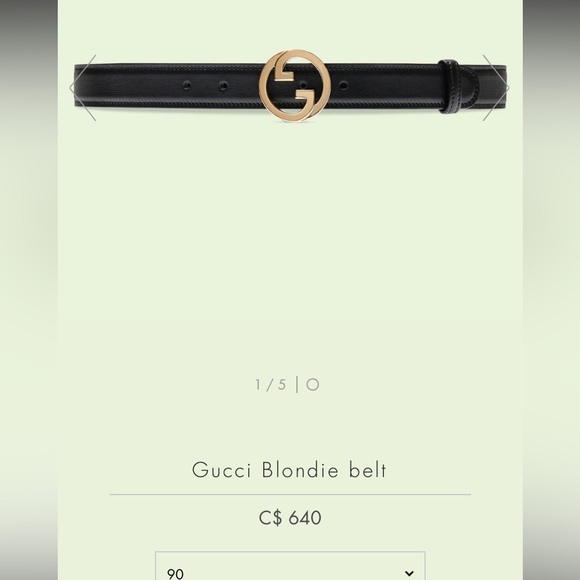 GUCCI BELT WITH INTERLOCKING GG BUCKLE - Picture 3 of 8